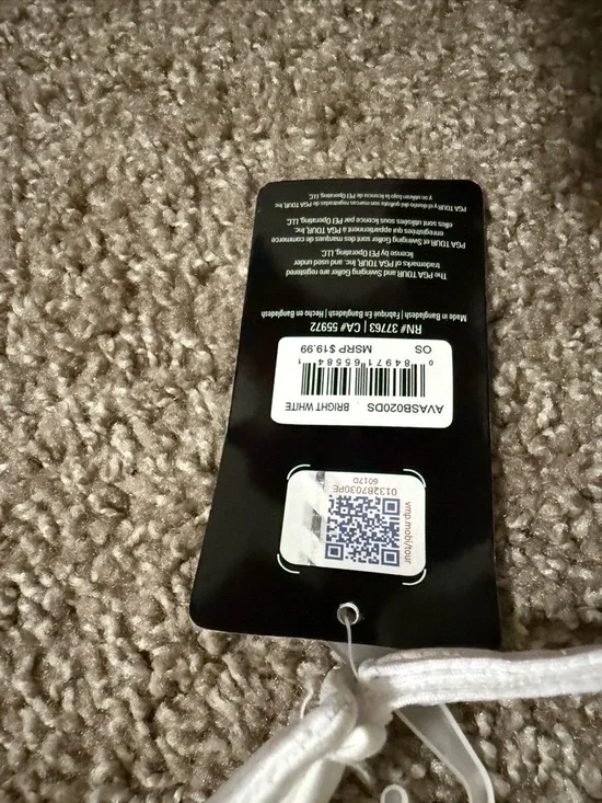 Ariat White Golf Visor with Jumping Golfer Emblem - Picture 3 of 3